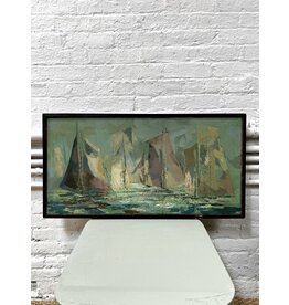 Breeze & Sails, framed oil on canvas