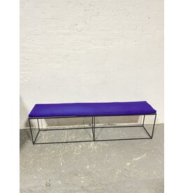 Metal Sofa Bench, Purple Cushion