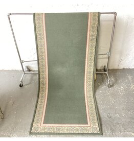 Green Wool Nepalese Style Long Floral Rug
