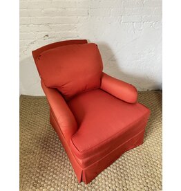 Red Upholstered Accent Lounge Chair