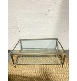 Rectangular 2-Tier Glass Coffee Table