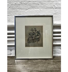 Nessun dorma, framed woodblock print, sgnd Mel Fowler