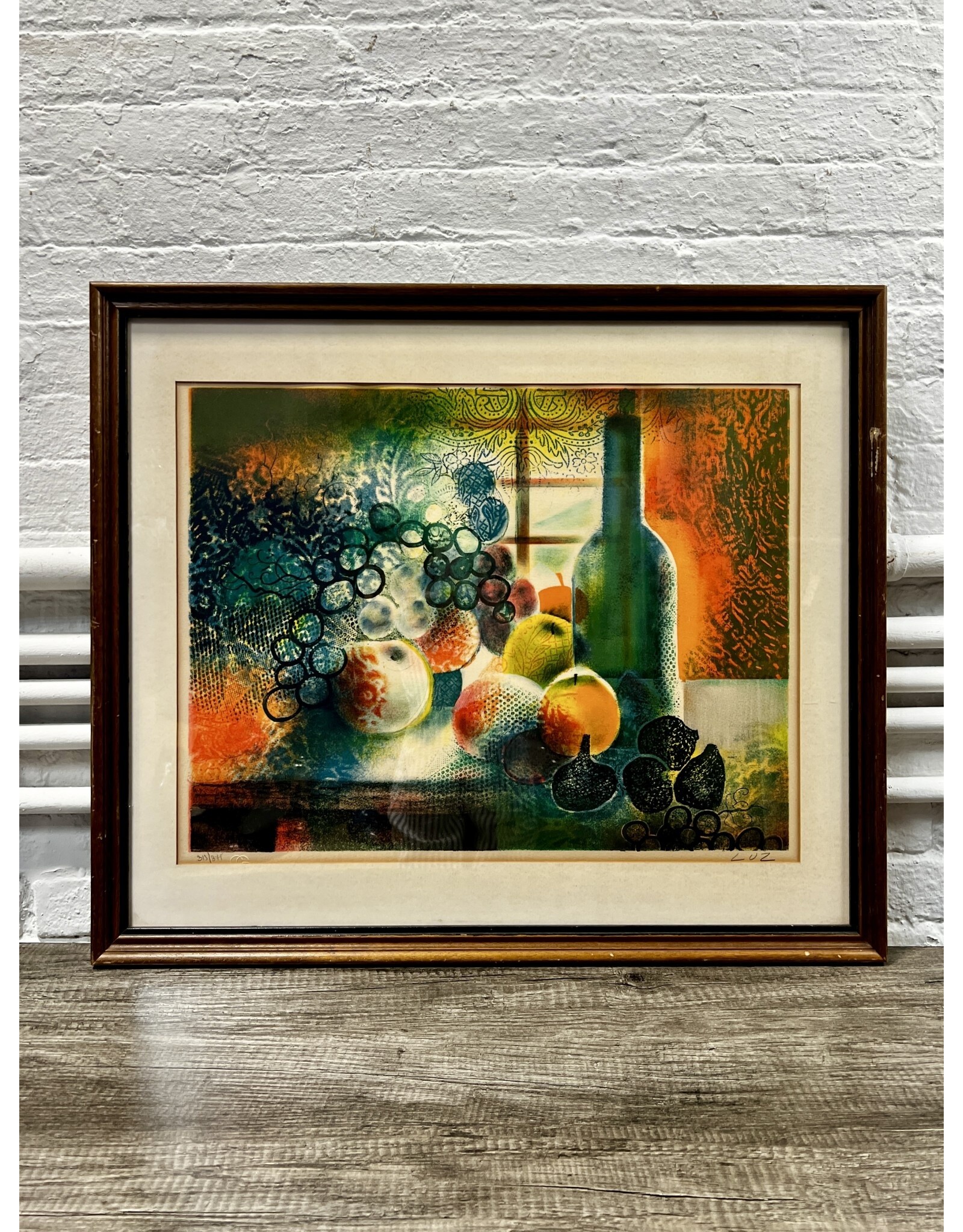 Still Life, framed lithograph, sgnd LUZ, 313/378