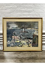 Lighthouse Distances, framed painting, sgnd Michael Ross