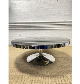 Glass & Metal Circular Coffee Table