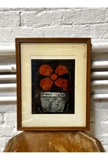 Windflower, framed woodblock print