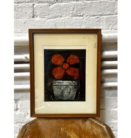 Windflower, framed woodblock print