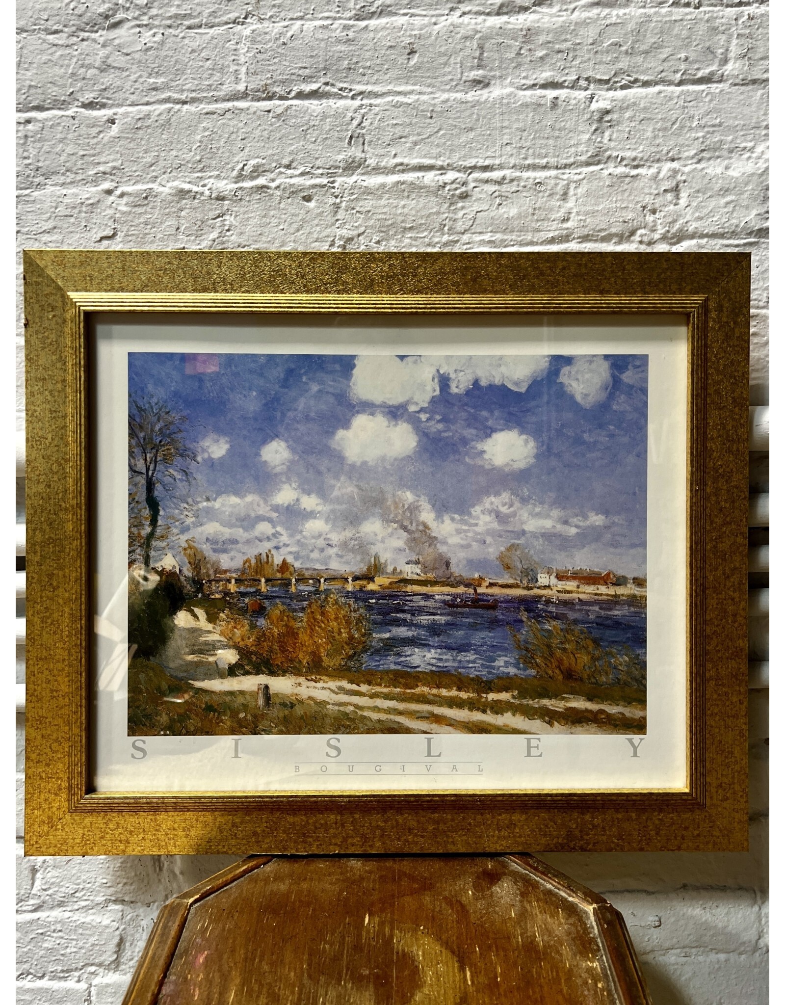 Bougival by Alfred sisley, framed print