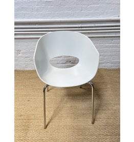 Italian Sintesi Orbit Large White Dining Chair