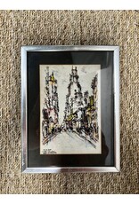 4Oth East, framed mixed media, sgnd G.H. Gonda