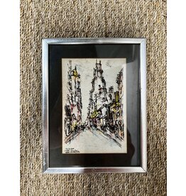 4Oth East, framed mixed media, sgnd G.H. Gonda