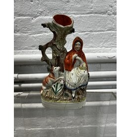 Antique 19th C. Red Riding Hood Vase