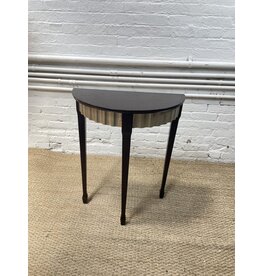 Bombay Half End Table with Silver Ruffles