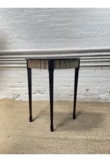 Bombay Half End Table with Silver Ruffles