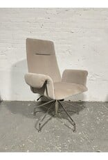 CB2 Saviti Bone Velvet Office Chair