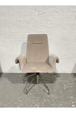 CB2 Saviti Bone Velvet Office Chair