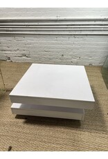 White Square Spinning Coffee Table