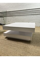 White Square Spinning Coffee Table