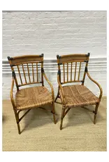 Brooklyn Mid-Century Boho Chic Faux Bamboo Rattan Chair