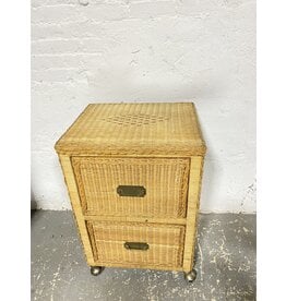 Wicker Wrapped File Cabinet