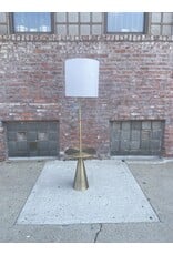 Modern Floor Lamp with Table Brass