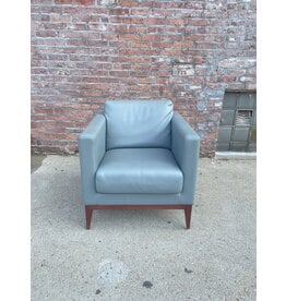 Giulio Marelli Grey Blue Cubic Armchair