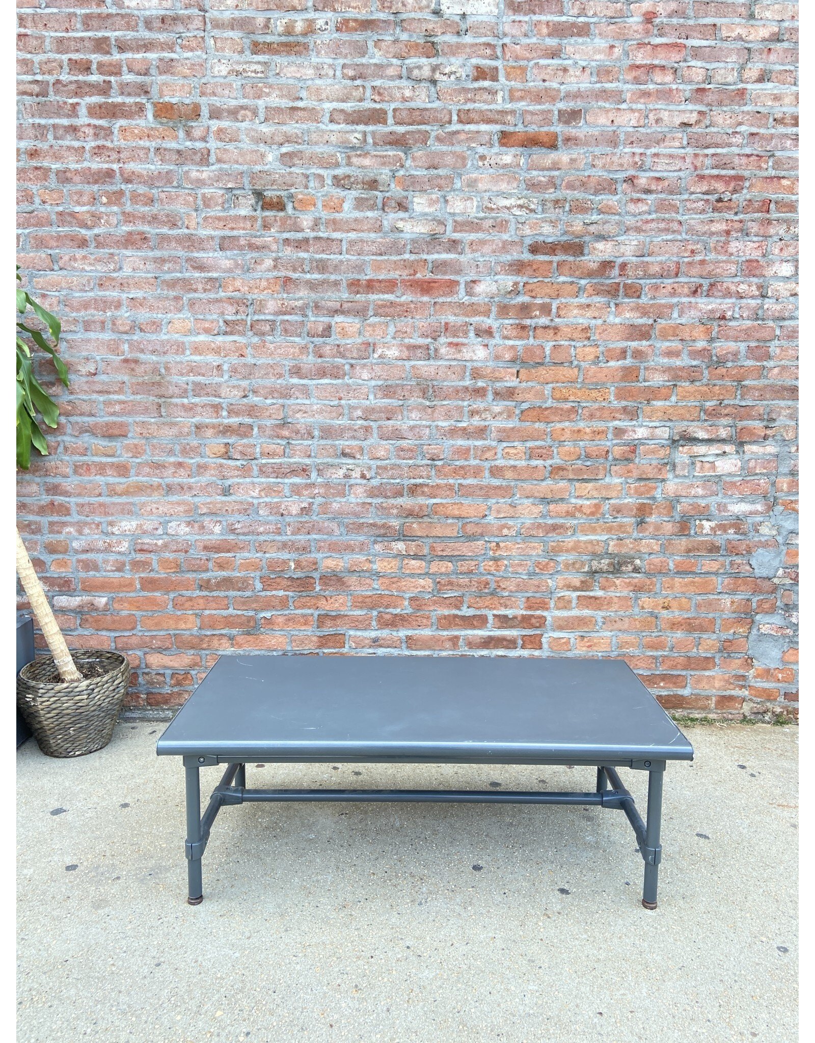 Gray Steel Metal Work Table