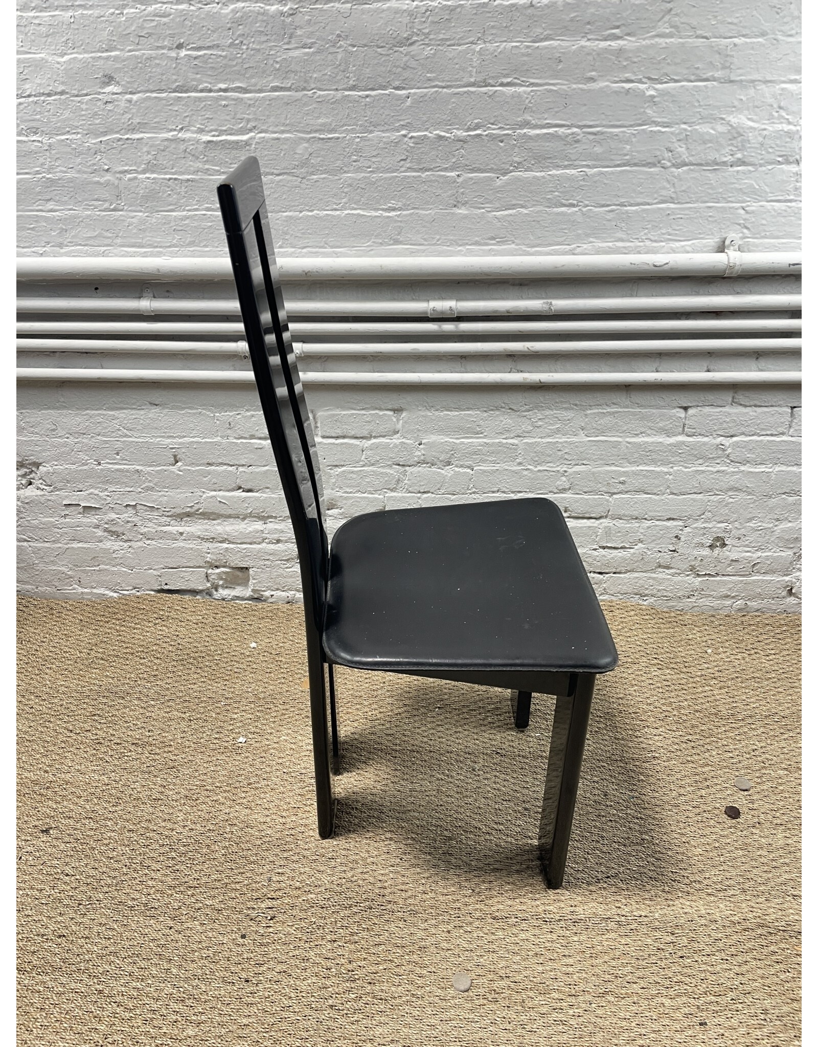 Pietro Costantini Style Black Piano Lacquer Dining Chair