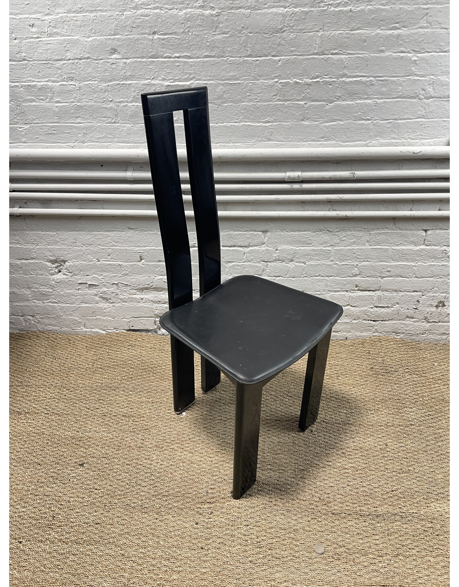 Pietro Costantini Style Black Piano Lacquer Dining Chair