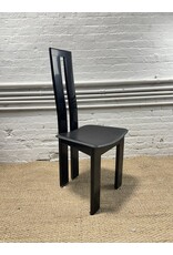 Pietro Costantini Style Black Piano Lacquer Dining Chair