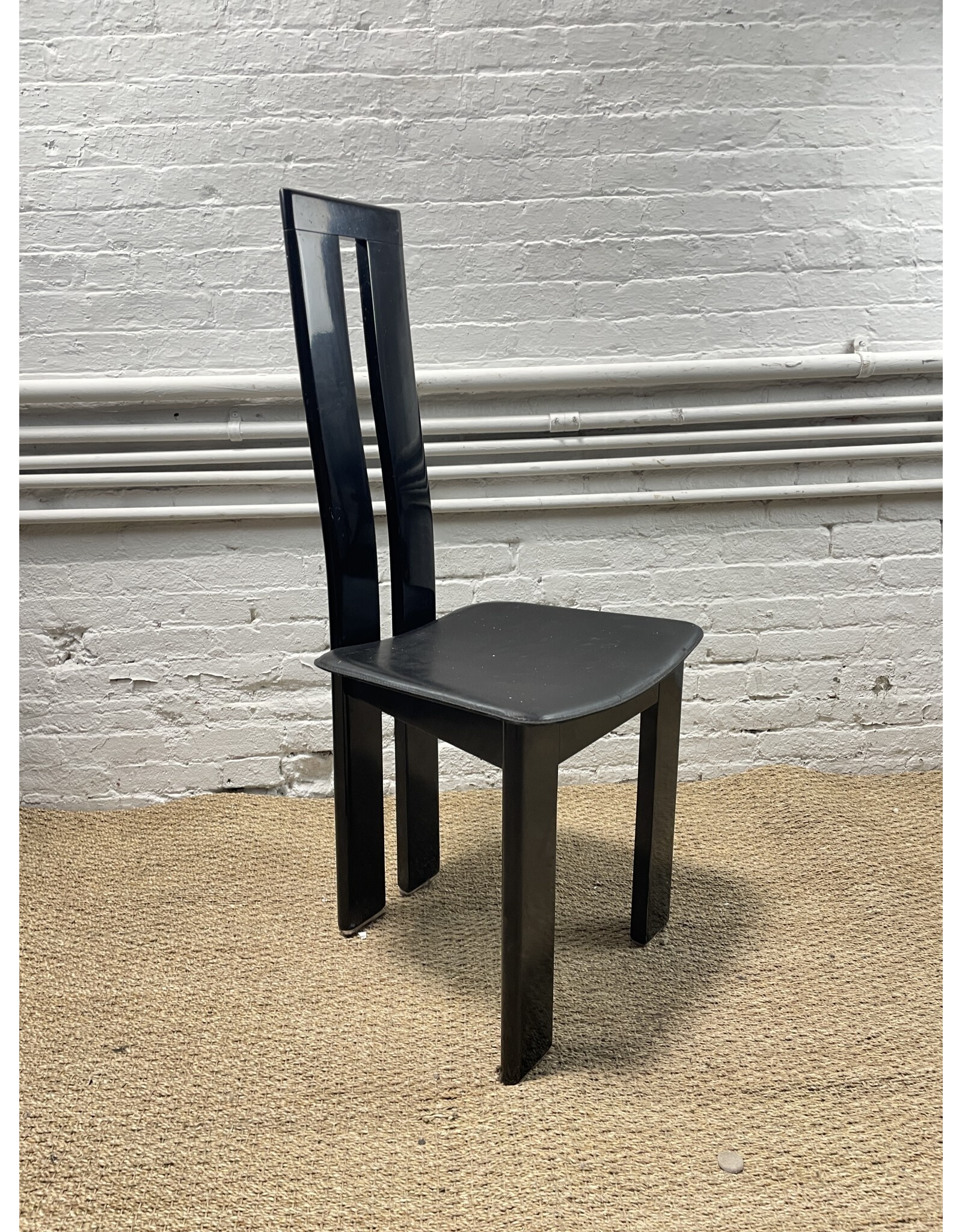 Pietro Costantini Style Black Piano Lacquer Dining Chair