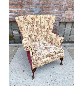 Floral Fan Back Lounge Chair