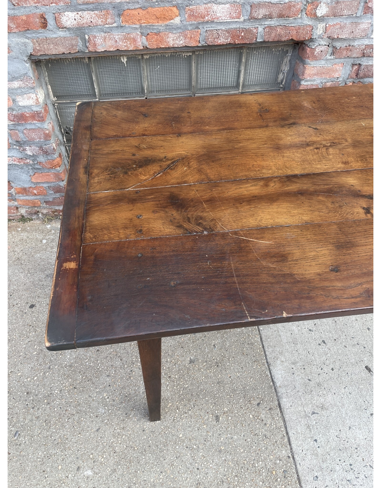 Directoire French Farm Table with 2 Drawer