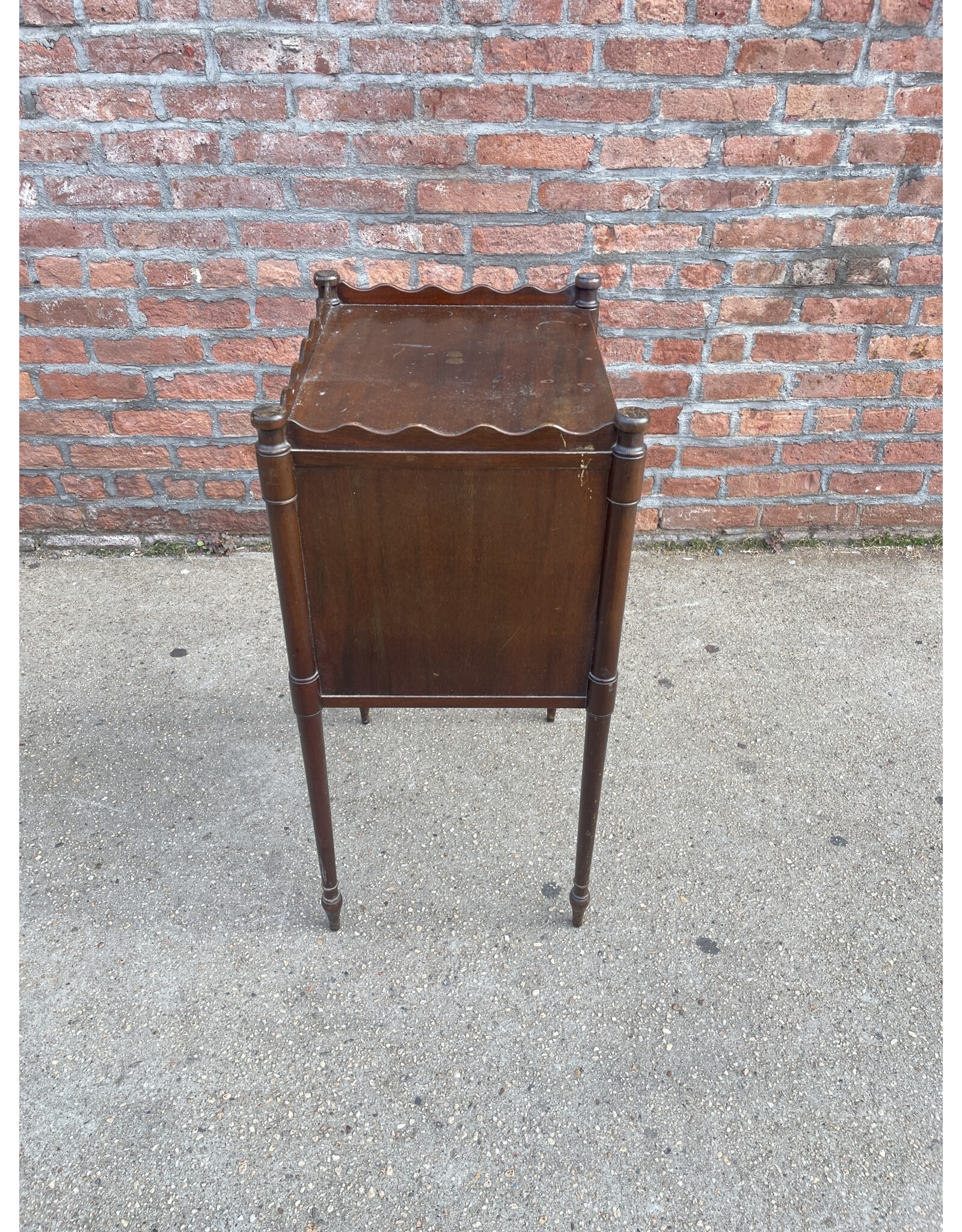 End Table with Fluted Door