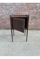 End Table with Fluted Door