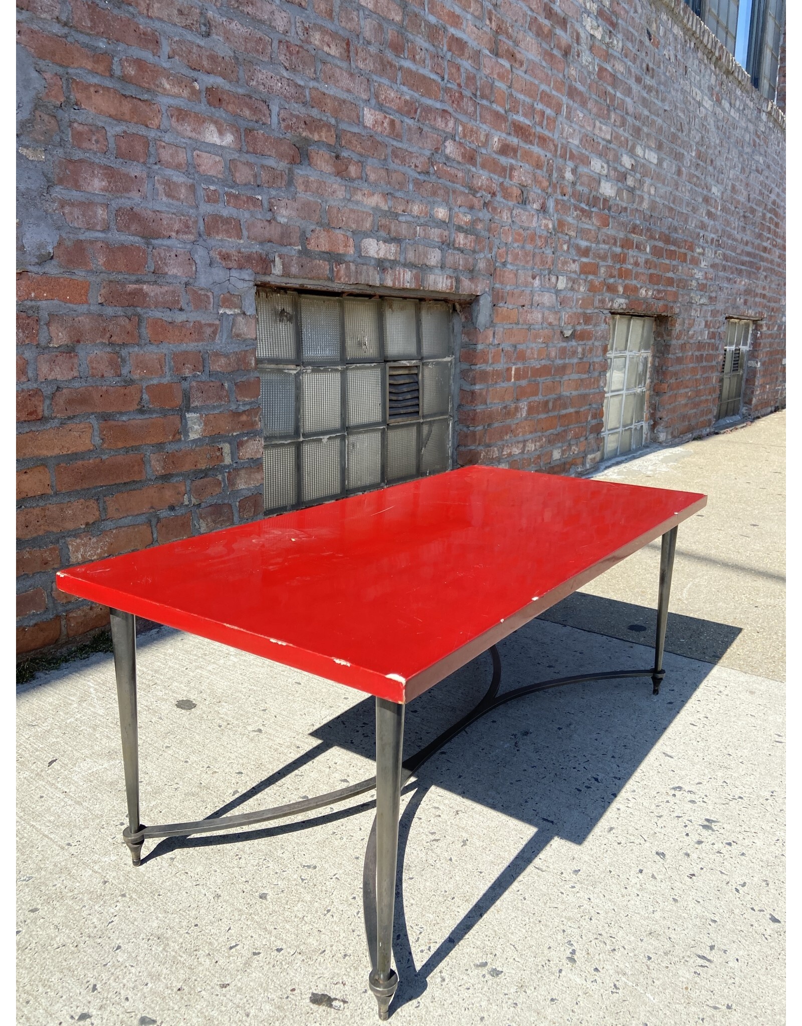 Red Metal Coffee Table