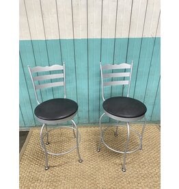 *Black & Chrome Counter Stool