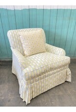 Plaid & Floral Upholstered Armchair