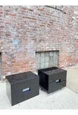 Metallic Black Night Stand