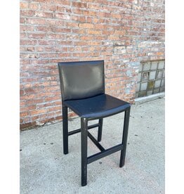 Contemporary Leather Wrapped Bar Stool