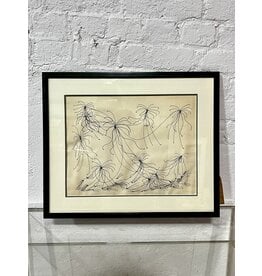 Spindle Bugs, framed ink drawing, sgnd l.r.