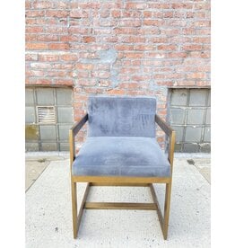 Kiera Charcoal Velvet Gold Metal Chair