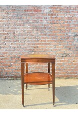 Mahogany Tooled End Table