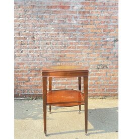 Mahogany Tooled End Table