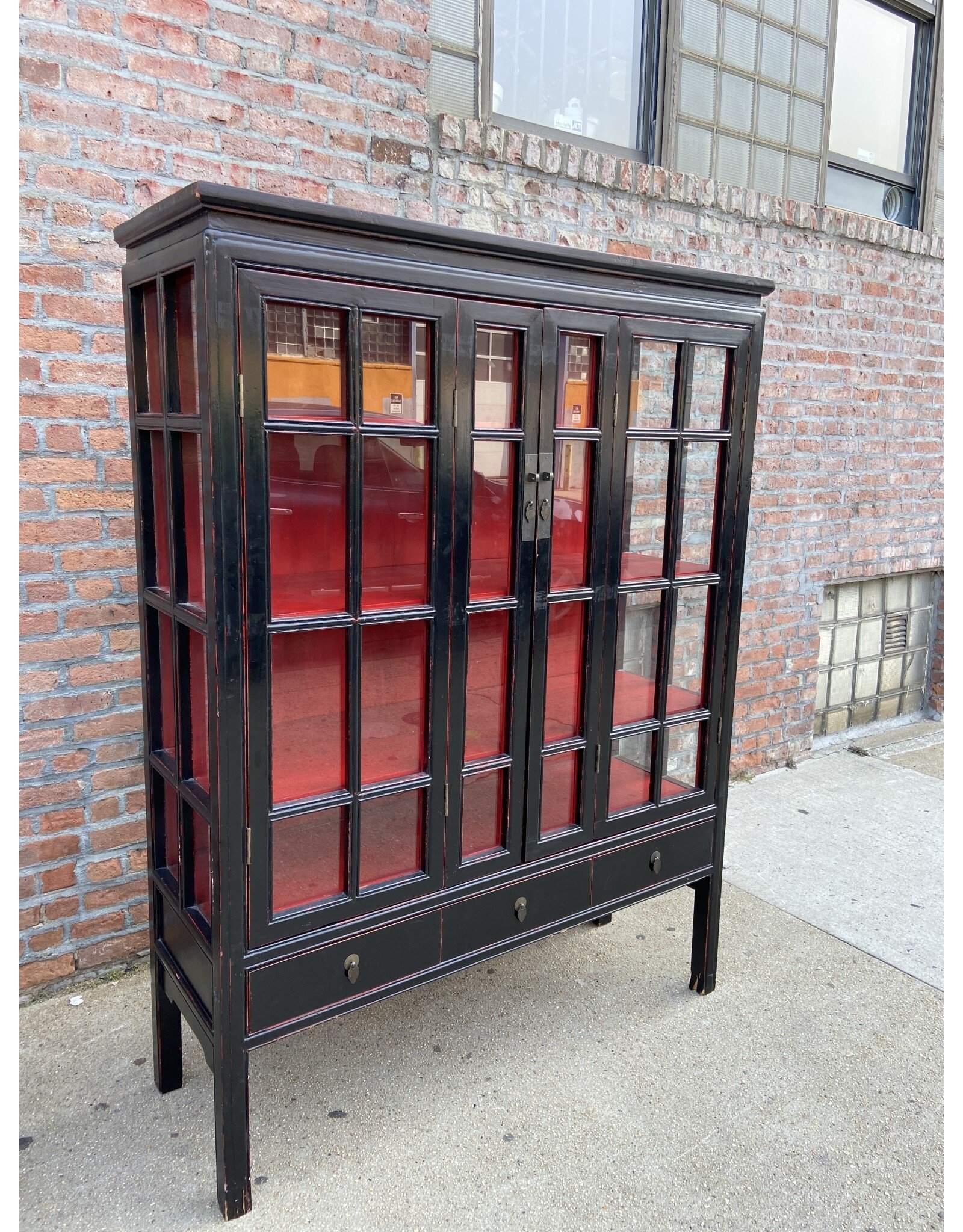 Black Elmwood Oriental Bookcase