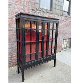 Black Elmwood Oriental Bookcase