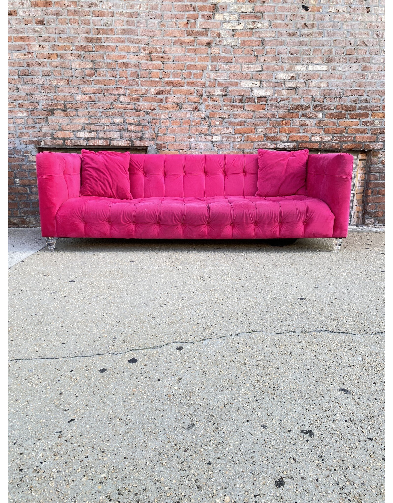 Modern Velvet Tufted Dat Pink Thang Sofa