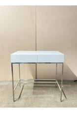 West Elm White Industrial Storage Mini Desk