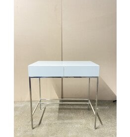 West Elm White Industrial Storage Mini Desk