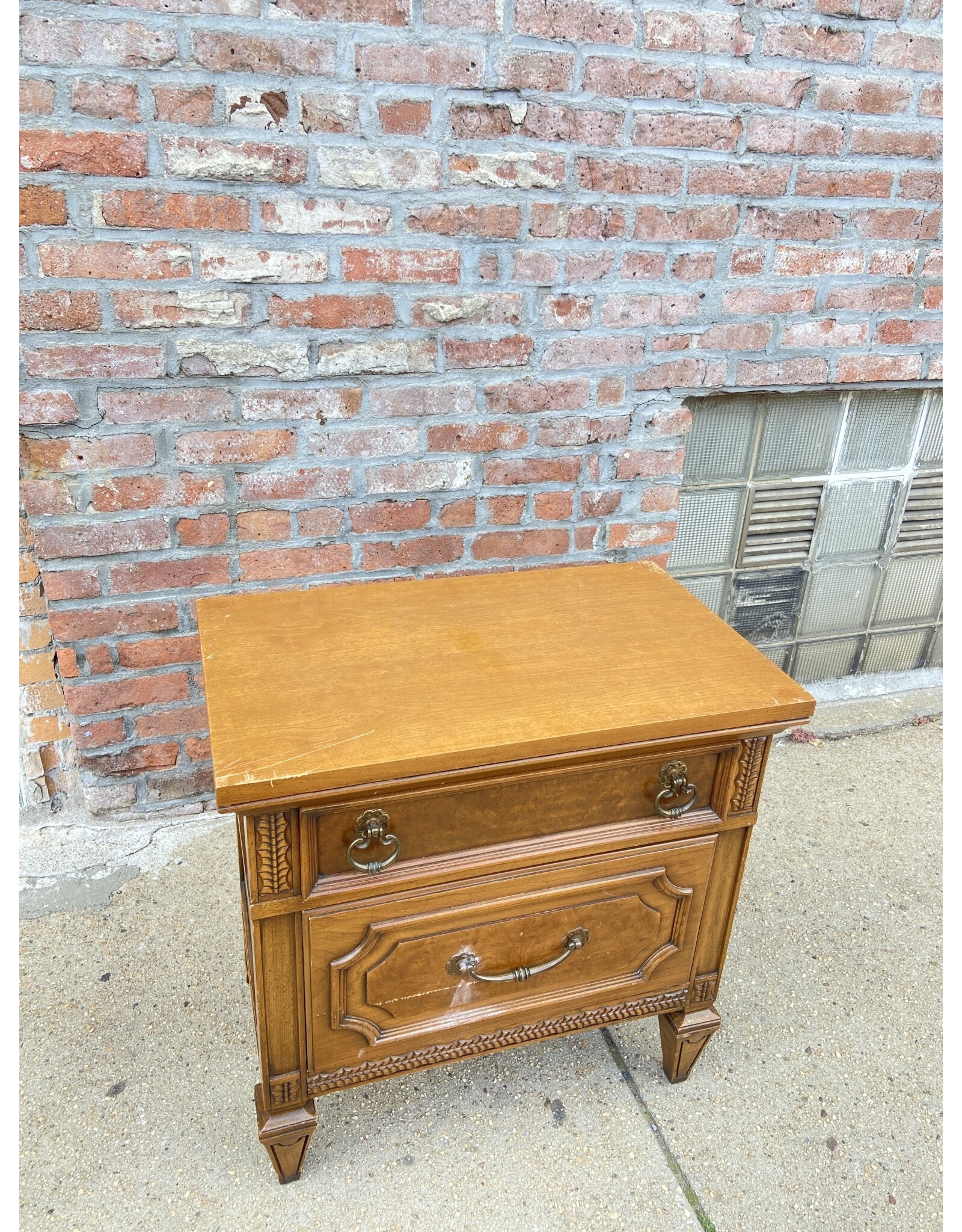 Neoclassical Tuscan Style Two Drawer NightStand